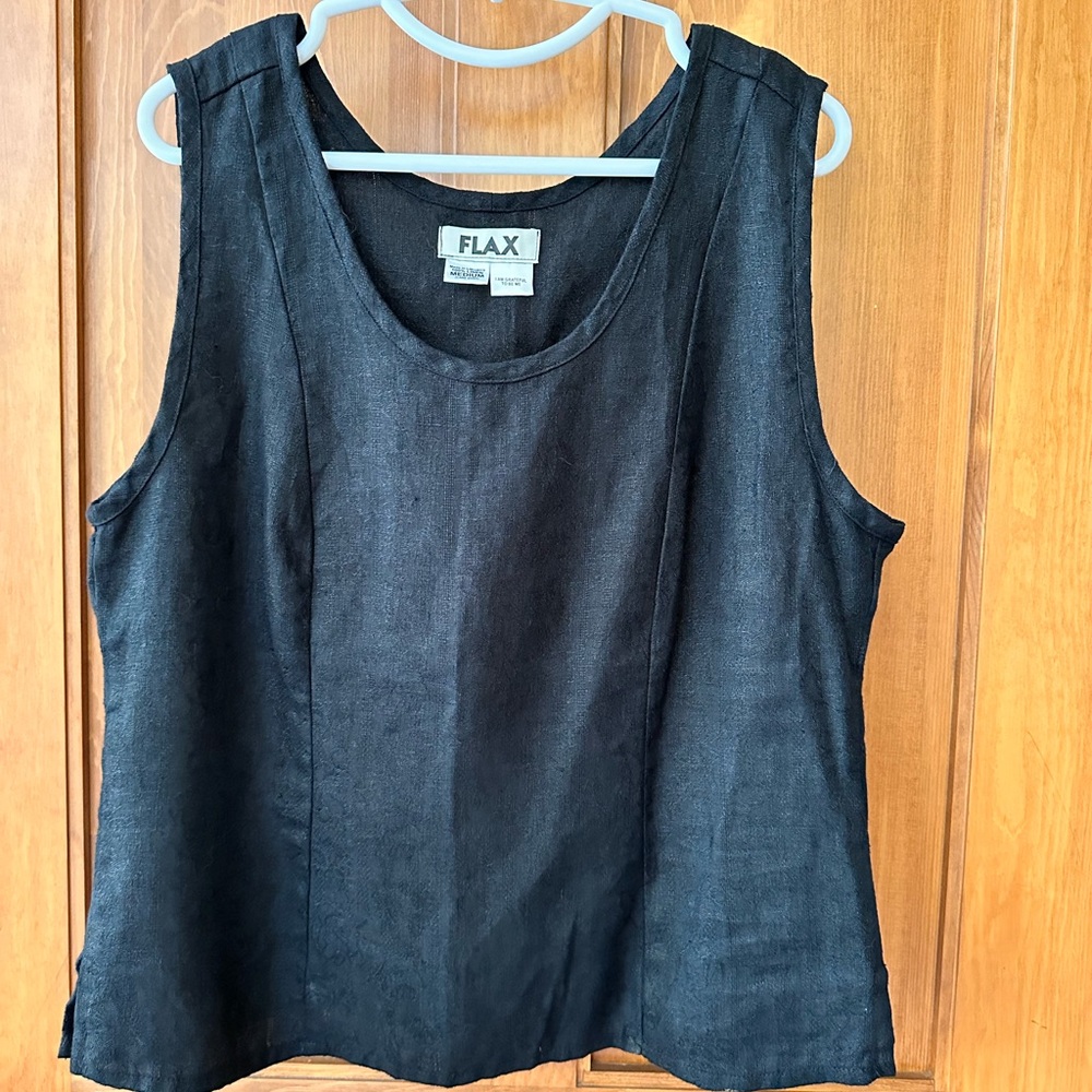 Flax Fundamental Tank Linen. Med